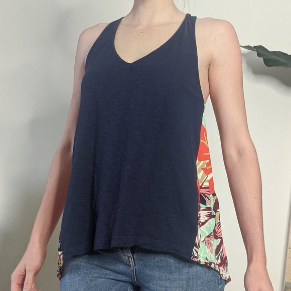 Roxy Tropical Navy Tank Top - Picture 4 of 5
